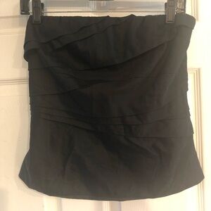 The Limited Black Strapless Ruffled Top-Small
